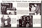 Image: Sports Figures Prefer Plymouth Chrysler & Imperial Cars - 1970